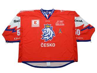 Reprezentační dres Karla Vejmelky z Beijer hockey games 2022