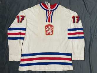 Milan Kajkl team Czechoslovakia 1977 IIHF World Championship game worn jersey