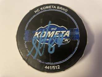 Kometa Brno goal puck (Steve Moses - 3:1), BRN vs KVA 5:1, 28//1/24