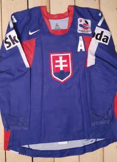 Lubomir Visnovsky, team Slovakia, 2008 World Championship, game worn jersey
