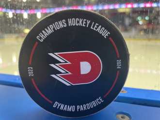 Ilves Tampere goal puck (Joona Ikonen - 0:1), CHL group stage, PCE vs ILV 1:3, 31/8/23