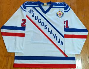 Dragan Stojic Yugoslavia 1990 IIHF U20 World Championships jersey