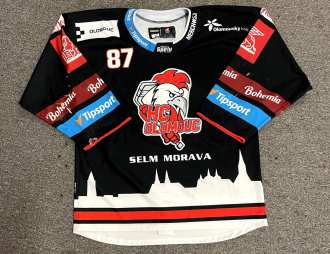 HC Olomouc #87 Pavel Musil 2022/23 and 2023 preseason game worn jersey