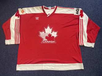 Grant Ledyard #4 Team Canada 1985 IIHF World Championship game worn jersey