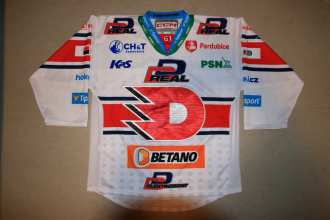 Martin Kaut #61 game worn jersey - Dynamo Pardubice 2023/24 season - white/home