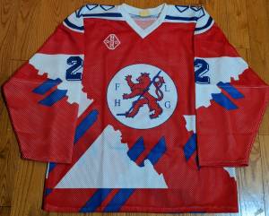 Gilbert Schuller Luxembourg 1992 IIHF World Championships jersey
