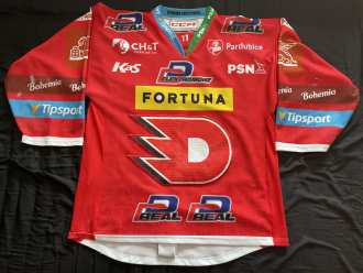 Adam Musil #11 Dynamo Pardubice 2022/23 game worn jersey (red/away)