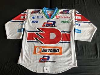Robert Říčka #62 - Dynamo Pardubice 2023/24 game worn jersey (white/home)