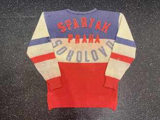 Karel Gut Spartak Praha Sokolovo (HC Sparta) 1953/54 game worn jersey