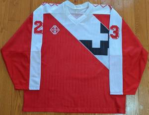 Nicola Celio Switzerland 1991 IIHF U20 World Championships jersey