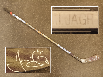 Jaromír Jágr - 2004/05 - NHL lockout season - game used signed stick