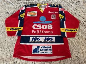 Jakub Kindl HC Pardubice 2012/13 NHL lockout game worn jersey