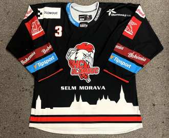 HC Olomouc #3 David Škůrek 2022/23 and 2023 preseason game worn jersey