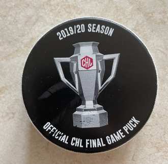 Champions Hockey League Finals 2020 game used puck