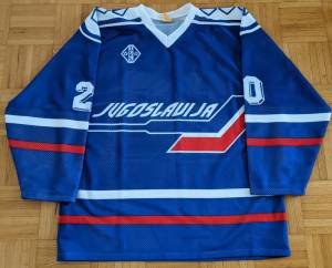 Vojislav Dikic Yugoslavia 1992 IIHF European U18 Championships jersey