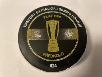 Bílí Tygři Liberec play-off goal puck - 1st Round/3 (Lukáš Derner - 3:3), OLO vs LIB 3:4, 9/3/24