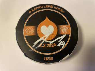 Škoda Plzeň goal puck (F. Jansa - 4:2), CBU vs PLZ 4:3, 2/2/24