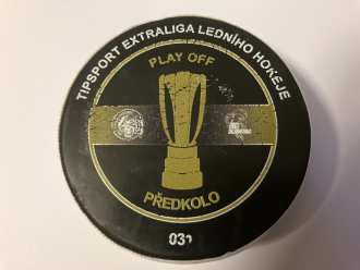 Bílí Tygři Liberec play-off goal puck - předkolo/5 (Jaroslav Vlach - 4:1), LIB vs OLO 4:1, 12/3/24
