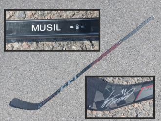Adam Musil - original signed CRACKED stick