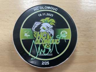 HC Olomouc goal puck (Silvester Kusko - 1:0), OLO vs VÍT, 19/11/23