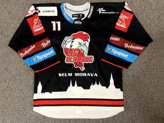 HC Olomouc #11 Michal Tomeček (NNOB) 2023 preseason game worn jersey