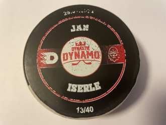 Dynamo Pardubice game used puck (2nd Period - 13/40), PCE vs KLA 3:1, 28/1/24