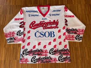 Jan Chabera HC Ceske Budejovice (juniors) 1998/99 game worn jersey