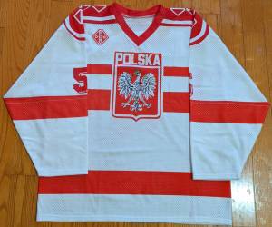 Marek Cholewa Poland 1993 IIHF World Championships jersey