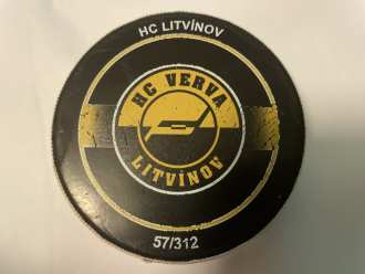 Verva Litvínov game used puck (3rd Period - 57/312), LIT vs CBU 4:3, 8/10/23