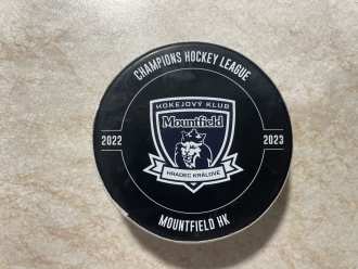 Champions Hockey League 2022/23 game used puck, HK vs BER, 12/10/22, 1st period