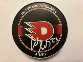 Dynamo Pardubice goal puck (Lukáš Sedlák - 3:1), PCE vs MLB 4:3pp, 14/1/24