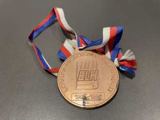 Czech elite league bronze medal 1995/96, presented to HC Sparta Praha