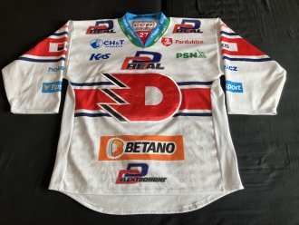 Michal Pochobradský #27 - Dynamo Pardubice 2023/24 game worn jersey (white/home)