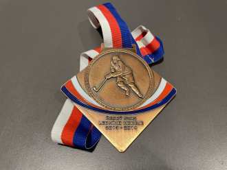 Czech elite league 2013/14 bronze medal, presented to HC Sparta Praha