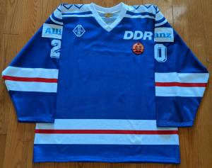 Thomas Bresagk East Germany (DDR) 1990 IIHF World Championships jersey