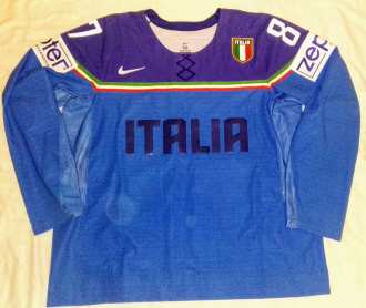 Nicola Fontanive, WC Div. 1A, 2014, Team Italy, Game worn jersey