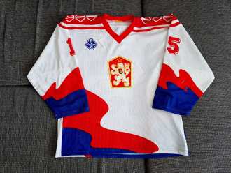 Jiří Doležal - Czechoslovakia national team - World Championship  1989 🇸🇪 - game worn jersey