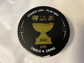 VHK Vsetín goal puck - Chance liga - finále 4 (Štěpán Bláha - 0:1), ZLN vs VSE 3:4,  7/4/24