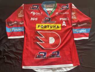 Tomáš Zohorna #79 Dynamo Pardubice 2022/23 game worn jersey (red/away)
