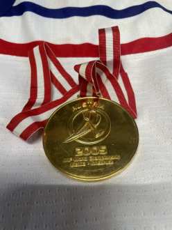 2005 IIHF World Championship gold medal presented to Jiří Šlégr