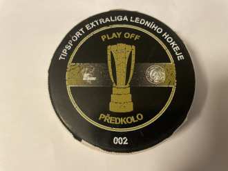 Bílí Tygři Liberec play-off goal puck - 1st Round/3 (Jaroslav Vlach - 0:1), OLO vs LIB 3:4, 9/3/24