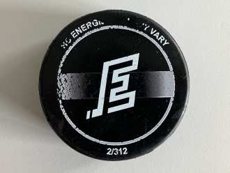 Energie K. Vary 1st home game used puck of the season, KVA vs BRN 4:0, 17/9/23, 1st Period (2/312)
