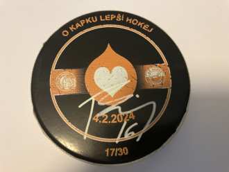 Bílí Tygři Liberec goal puck (Michal Birner - 6:2), LIB vs LIT 6:2, 4/2/23