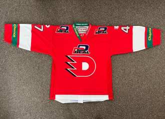 Martin Švec #47 - Dynamo Pardubice B team 2023/24 game issued jersey (red/away)