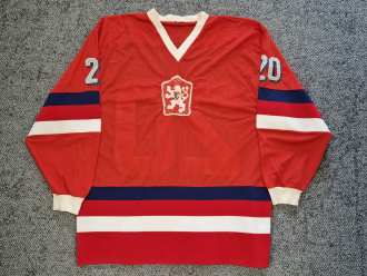 Team ČSSR U18 - 1988 - Radim Haupt #20 - pre-tournament game worn jersey