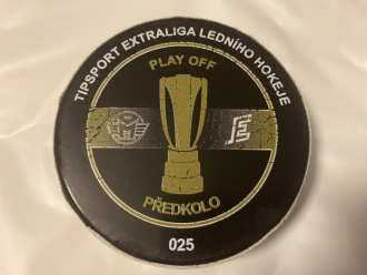 Motor Č. Budějovice play-off goal puck - předkolo/2 (Adam Kubík - 4:0), CBU vs KVA 5:4pp, 7/3/24