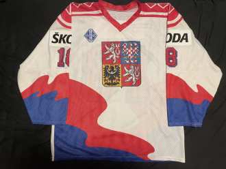 Petr Hrbek 1993 IIHF World Championship game jersey
