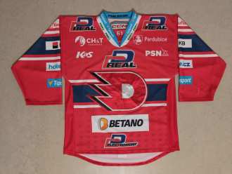 Martin Kaut #61 game worn jersey - Dynamo Pardubice – TELH, červený