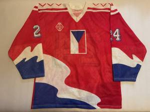Jiri Slegr 1992 Albertville Olympic game worn jersey