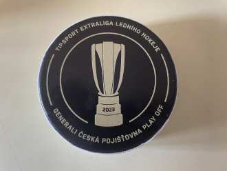 Czech league play-off game used puck, HK vs VIT 1:2pp - game 6, 13/4/23 - 3rd Overtime
